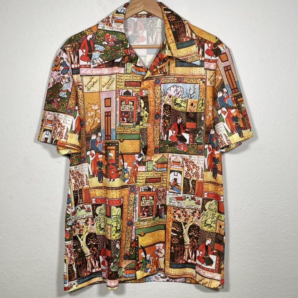 Reyn Spooner Guy Buffet Egyptian Cotton Short Sleeve Graphic Hawaiian Shirt